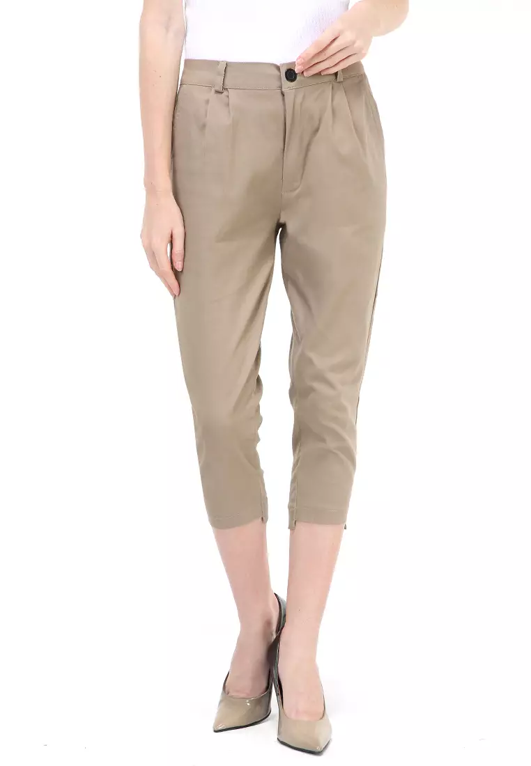 Liana Long Pants Celana Panjang Bawahan Wanita Premium Quality - Mocca