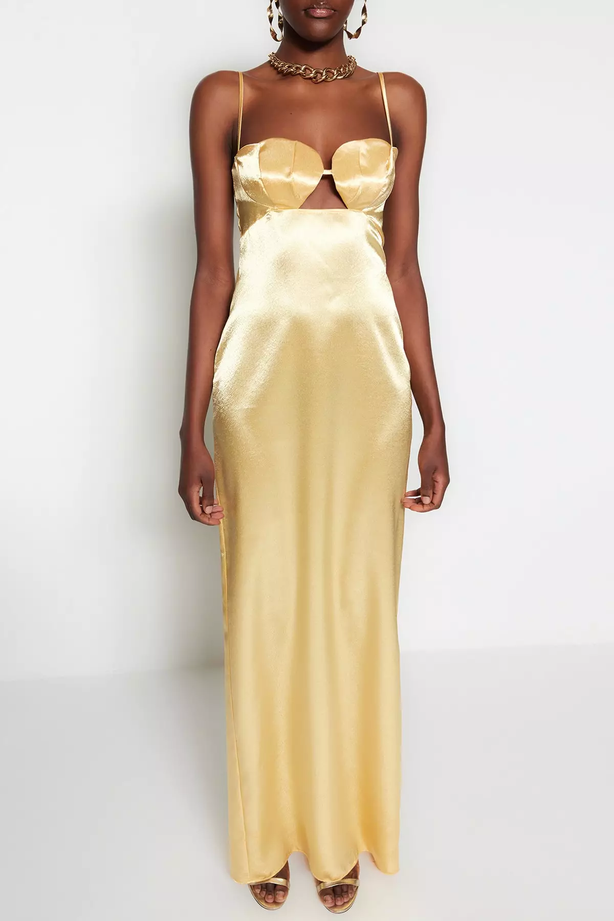 Buy Trendyol Cut Out Satin Evening Dress 2024 Online ZALORA