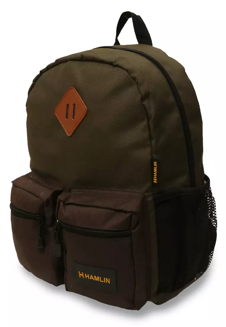 Alessio Tas Ransel Anak Pria Large Compartment Backpack Kids Material Cordura ORIGINAL - Army Green