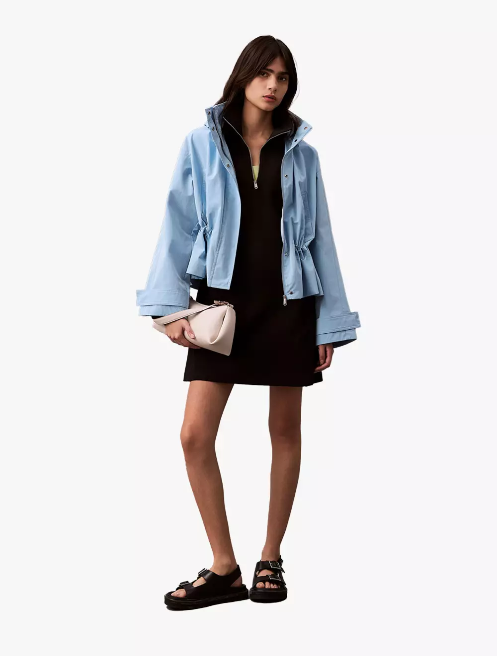 Calvin Klein - Scuba Fit & Flare Half Zip Dress