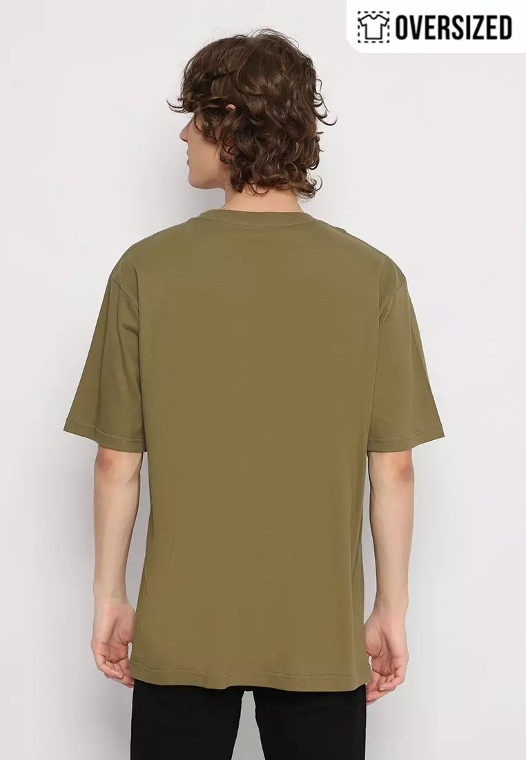 POLICE T-Shirt Cotton Oversized Pria 2079260051