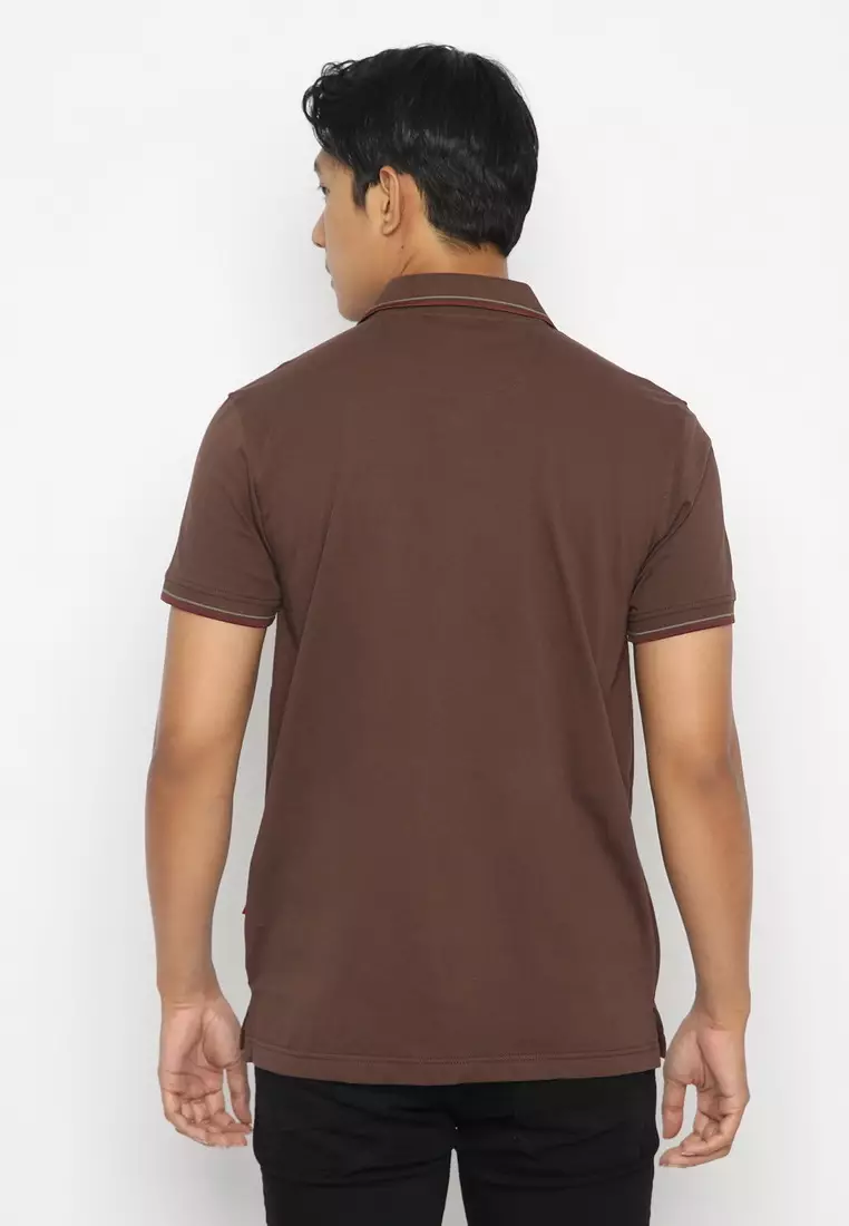 POLICE Polo Shirt Krah Stripes Pria 207200281