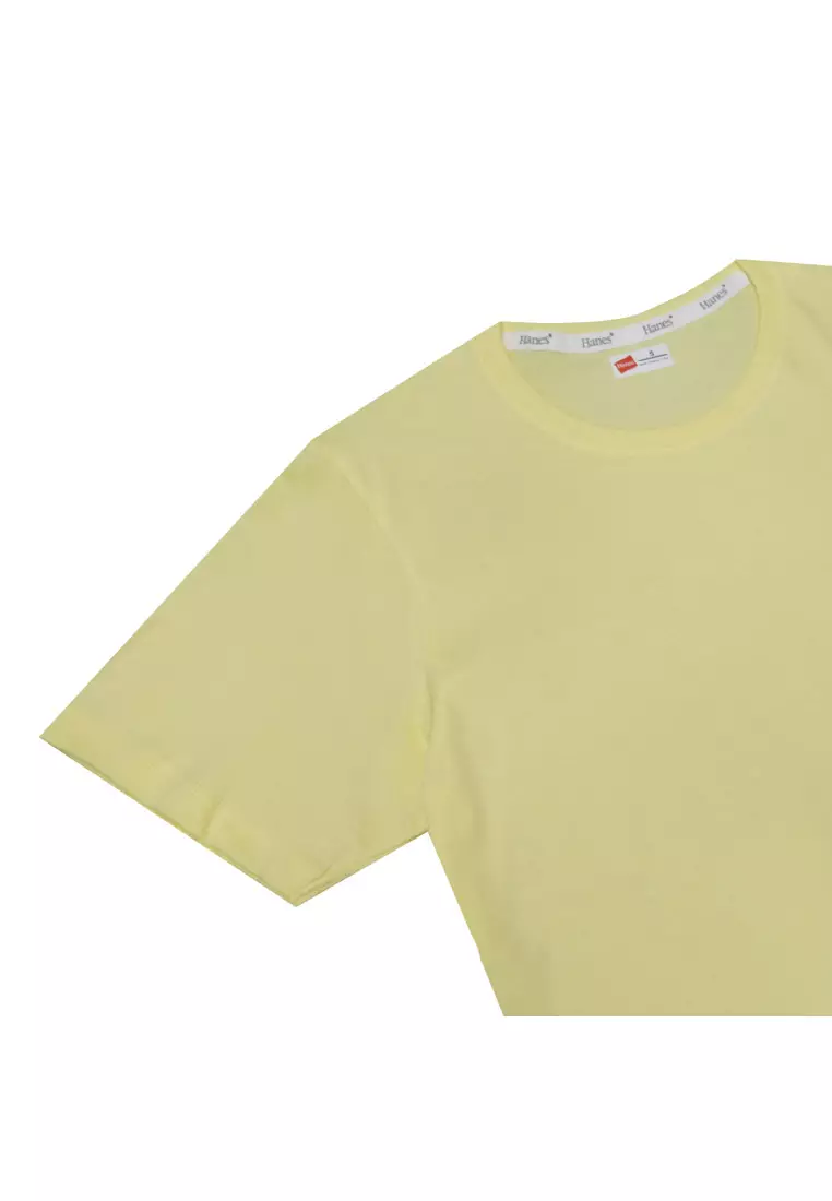 Mens Yellow Round Neck T-Shirt