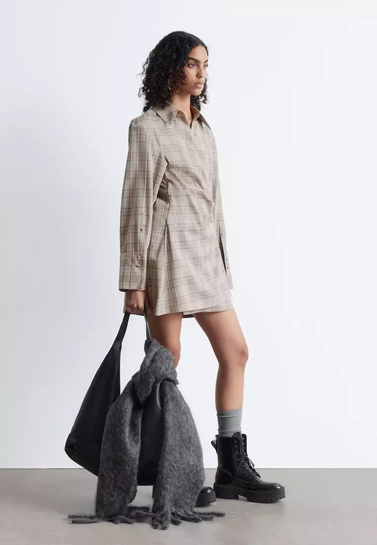 Wrap Shirt Mini Dress