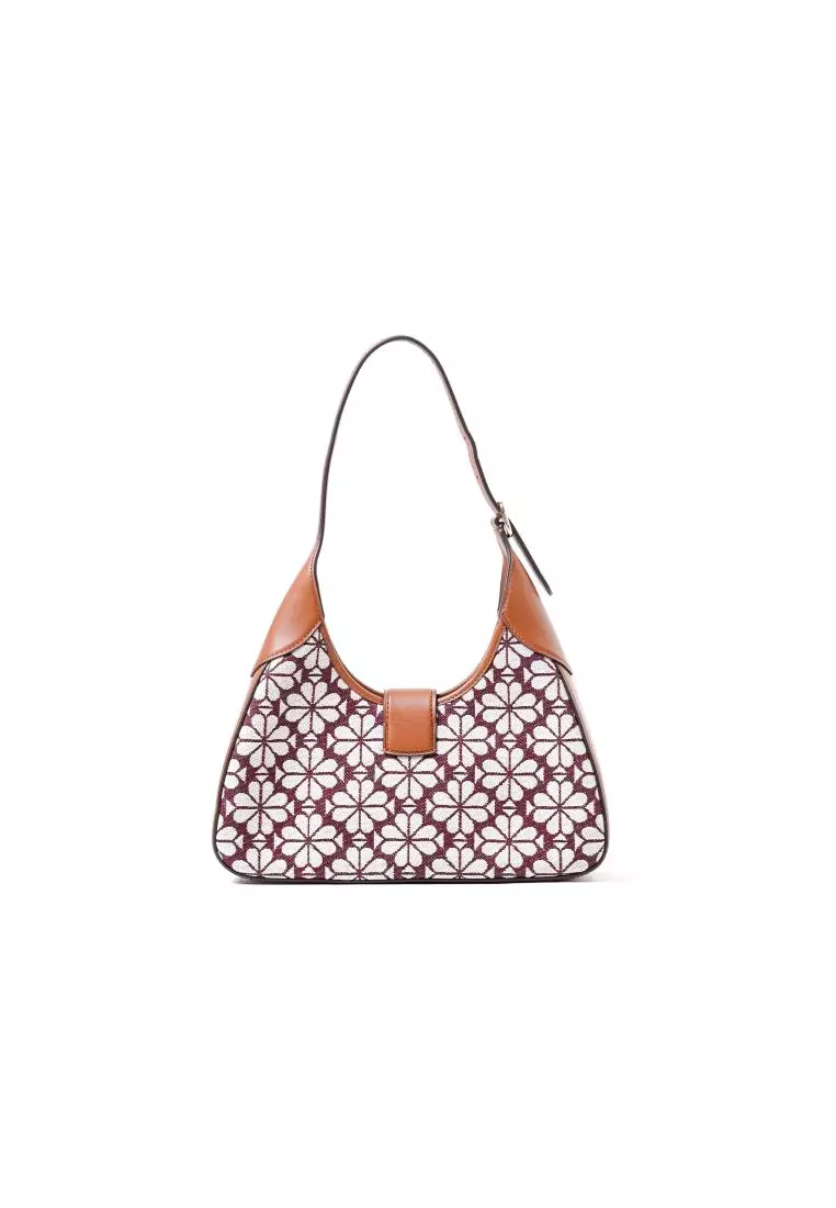 Tas KATE SPADE JACQUARD FLORAL NOUVEAU CAMEL FLAP HOBO BAG 100% ORIGINAL