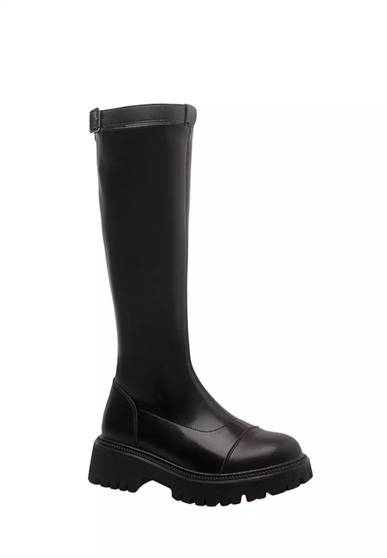 Discount on Twenty Eight Shoes  shoes - SKU: Round Toe Leather Long Boots TLD8012-6