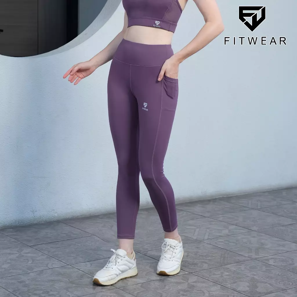 Fitwear - Legging Big Size Olahraga Wanita LAYLA ACTIVE 2 POCKET - AMETHYST