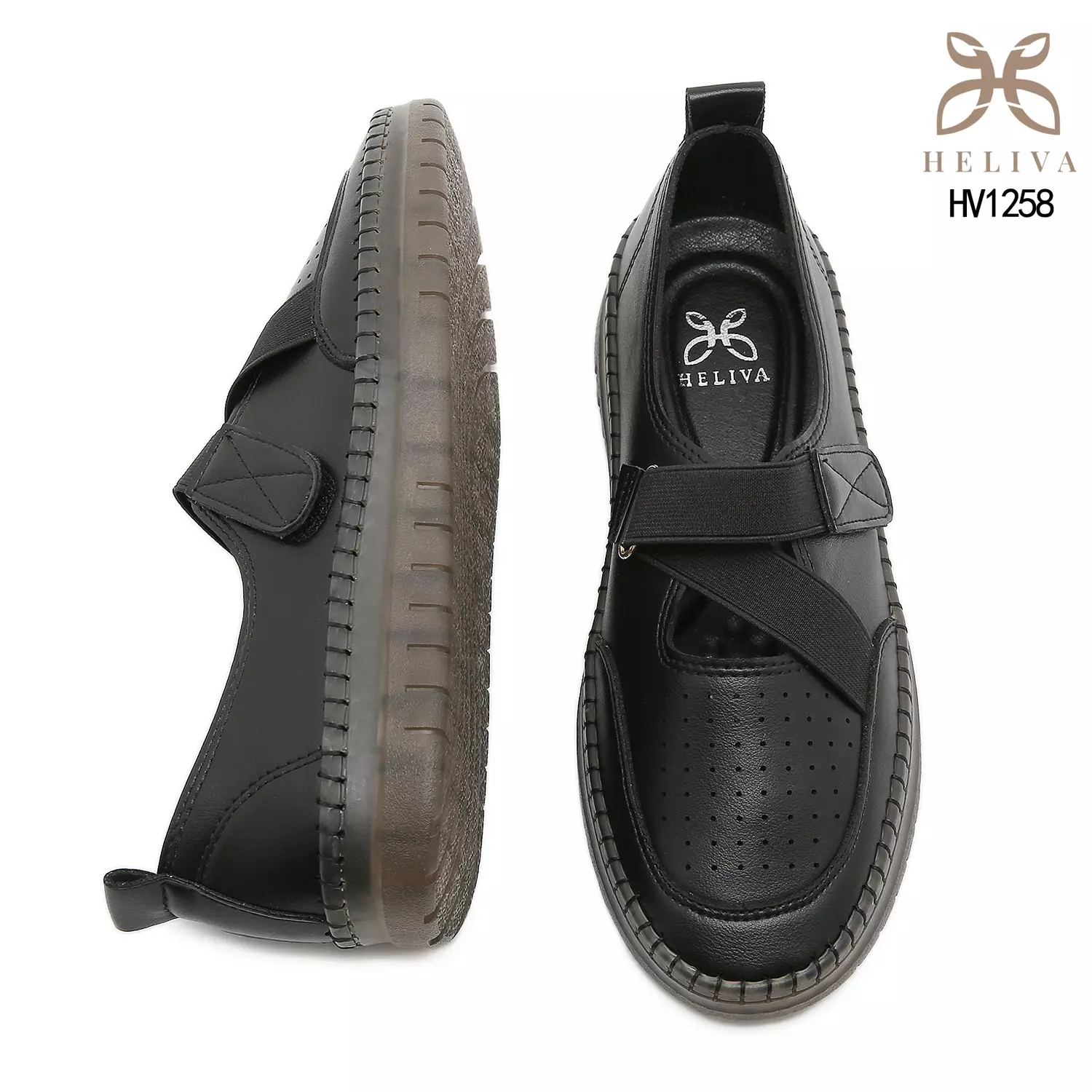 Heliva Avenna Slip-On Flats with Elastic Cross Straps HV1258