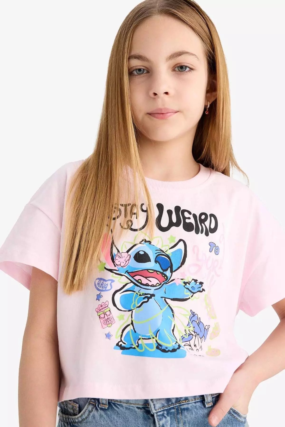Female Child Disney Lilo & Stitch Crew Neck Short-Sleeve T-Shirt E6507A825Hs