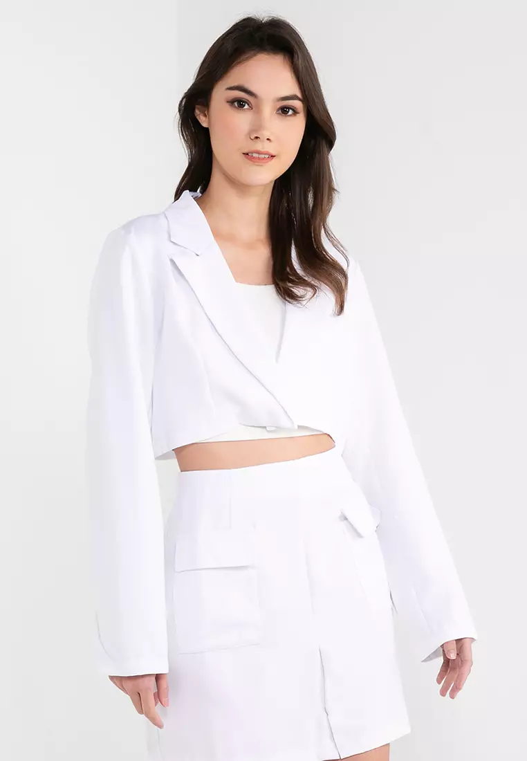 Women's Jacket and Pants Suit 2pcs/set Korean Style Uniform V-neck Lon