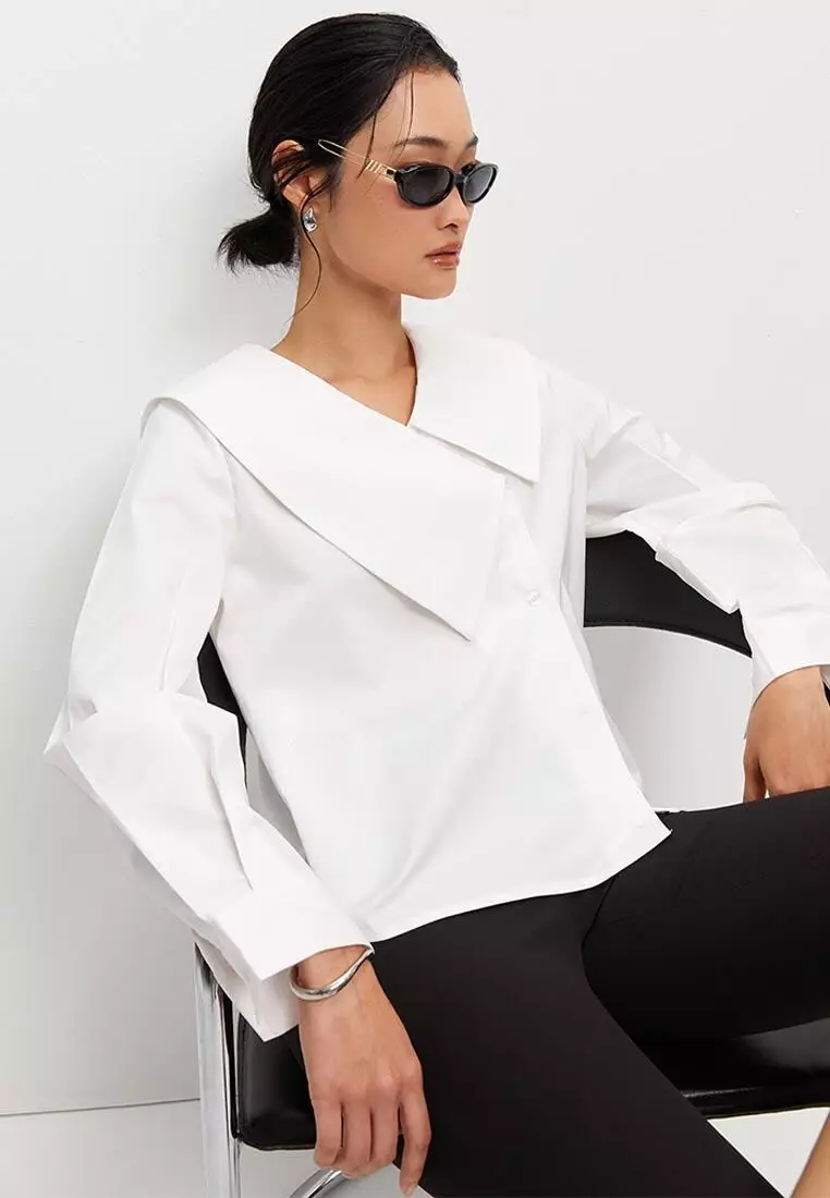 Asymmetric Collar Top