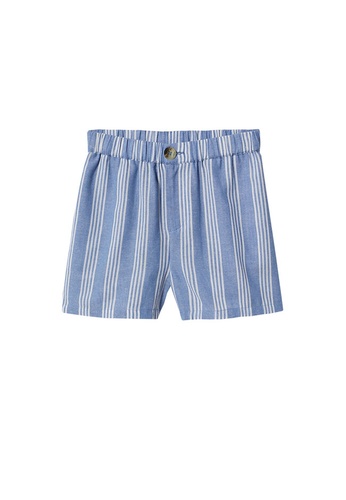 MANGO KIDS blue Cotton Striped Shorts 87B85KA4C01B07GS_1