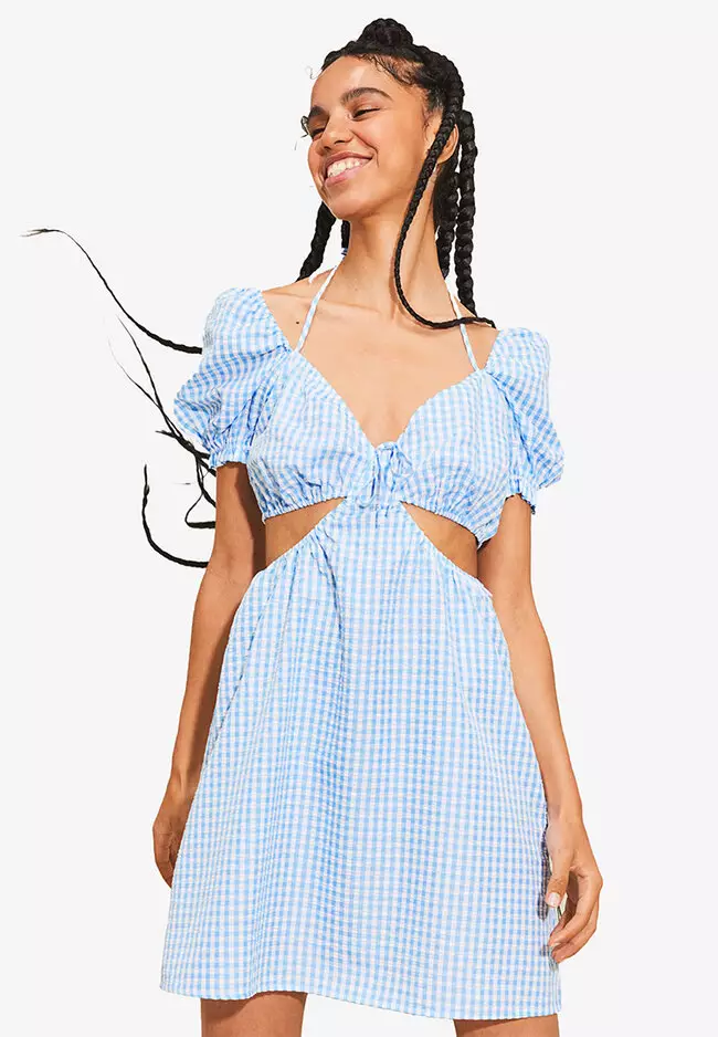 Gingham sales dress h&m