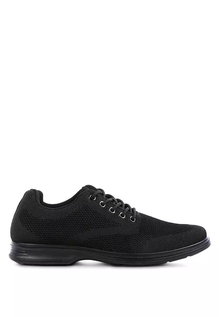 Discount on London Rag  shoes - SKU: Black Casual Knitted Walking Shoes