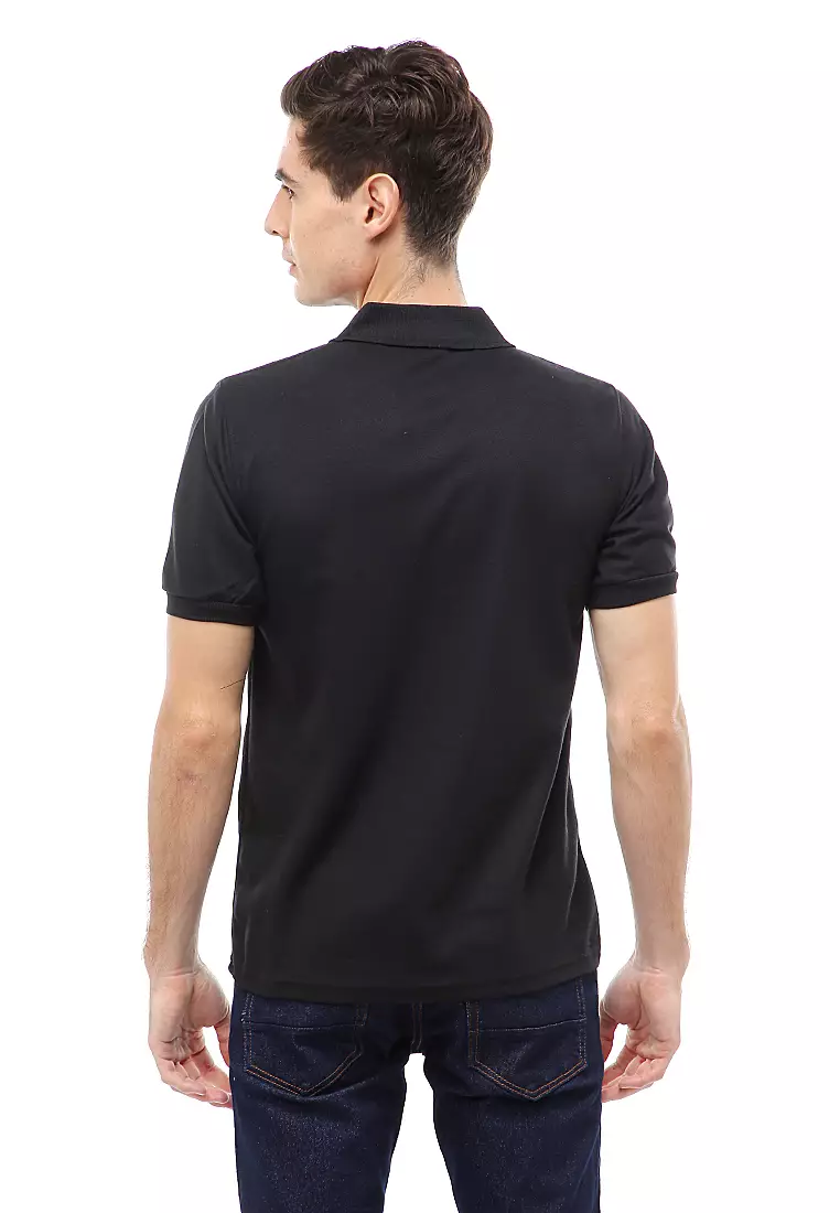 Jack Atasan Formal Pria T-Shirt Kaos Polo Polos Lengan Pendek Material Cotton ORIGINAL - Black