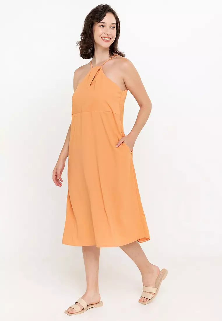 Lovely Halter Slip On Dress