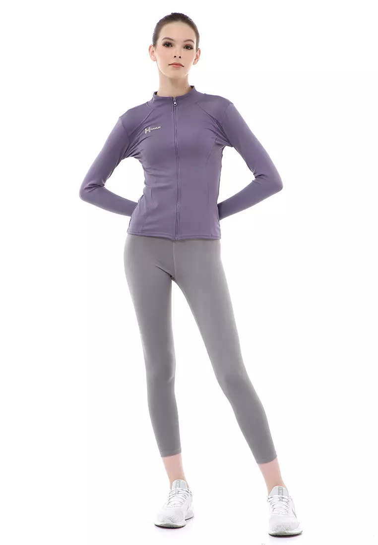 Mikayla Jaket Olahraga Wanita Lengan Panjang Sportwear Stylish Material Polyester ORIGINAL - Purple