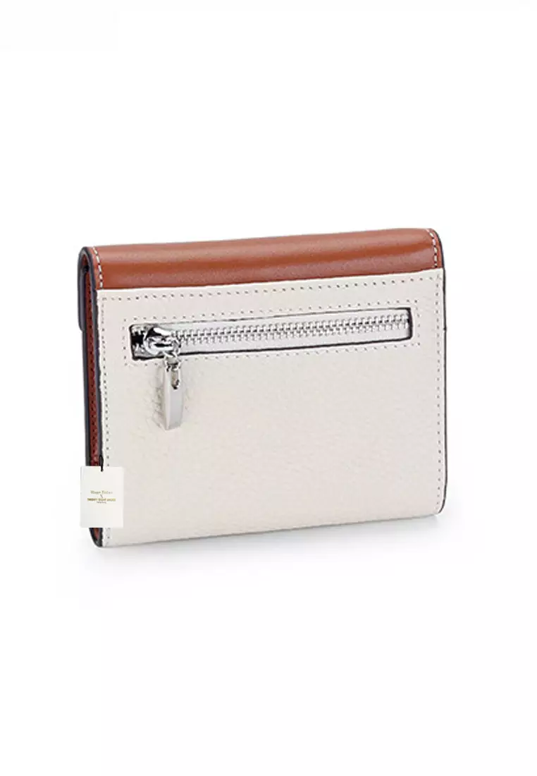 Texture Patching Full Grain Leather Trifold Wallet JW YT-2319