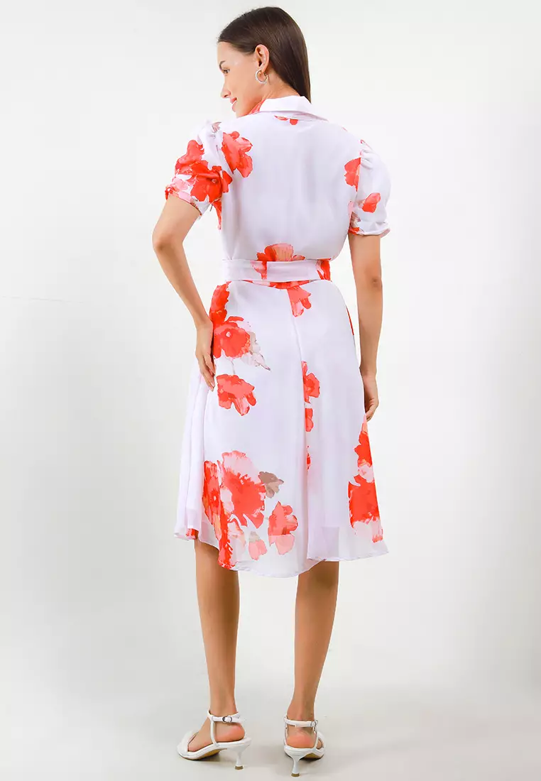 Chanira Vienna Dress-Red White