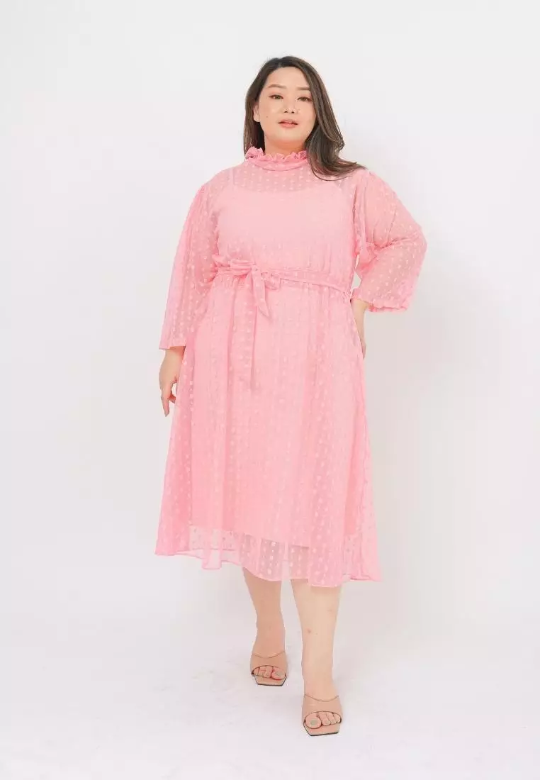 Plus Size Party Dress Holly Pink