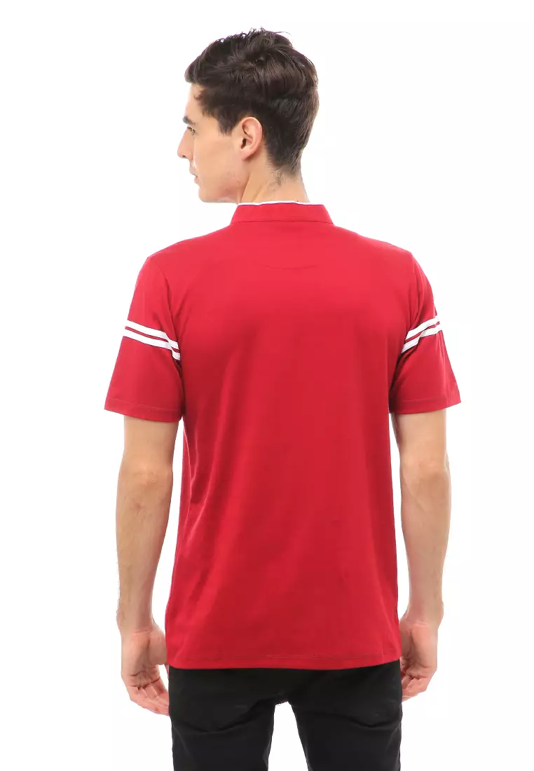 Jack Atasan Formal Kaos Polo Pria Kerah Sanghai Short Sleeve Material Cotton ORIGINAL - Maroon