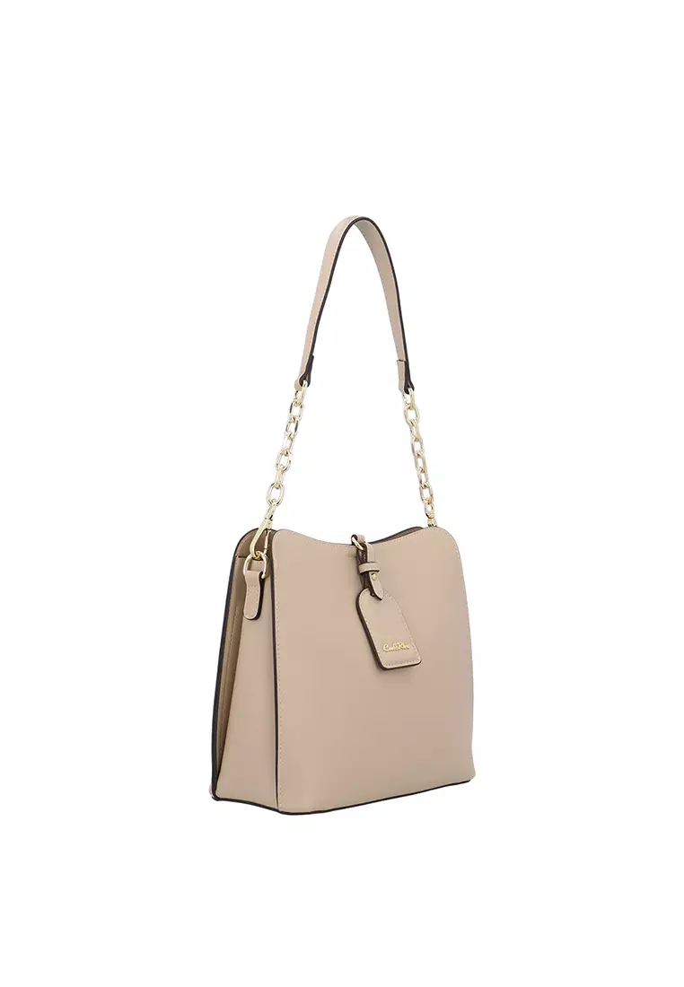 Elara 2-Way Shoulder Bag - Medium Beige