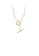 Glamorousky silver 925 Sterling Silver Plated Gold Simple Fashion Geometric Circle Necklace 18667AC7732006GS_1