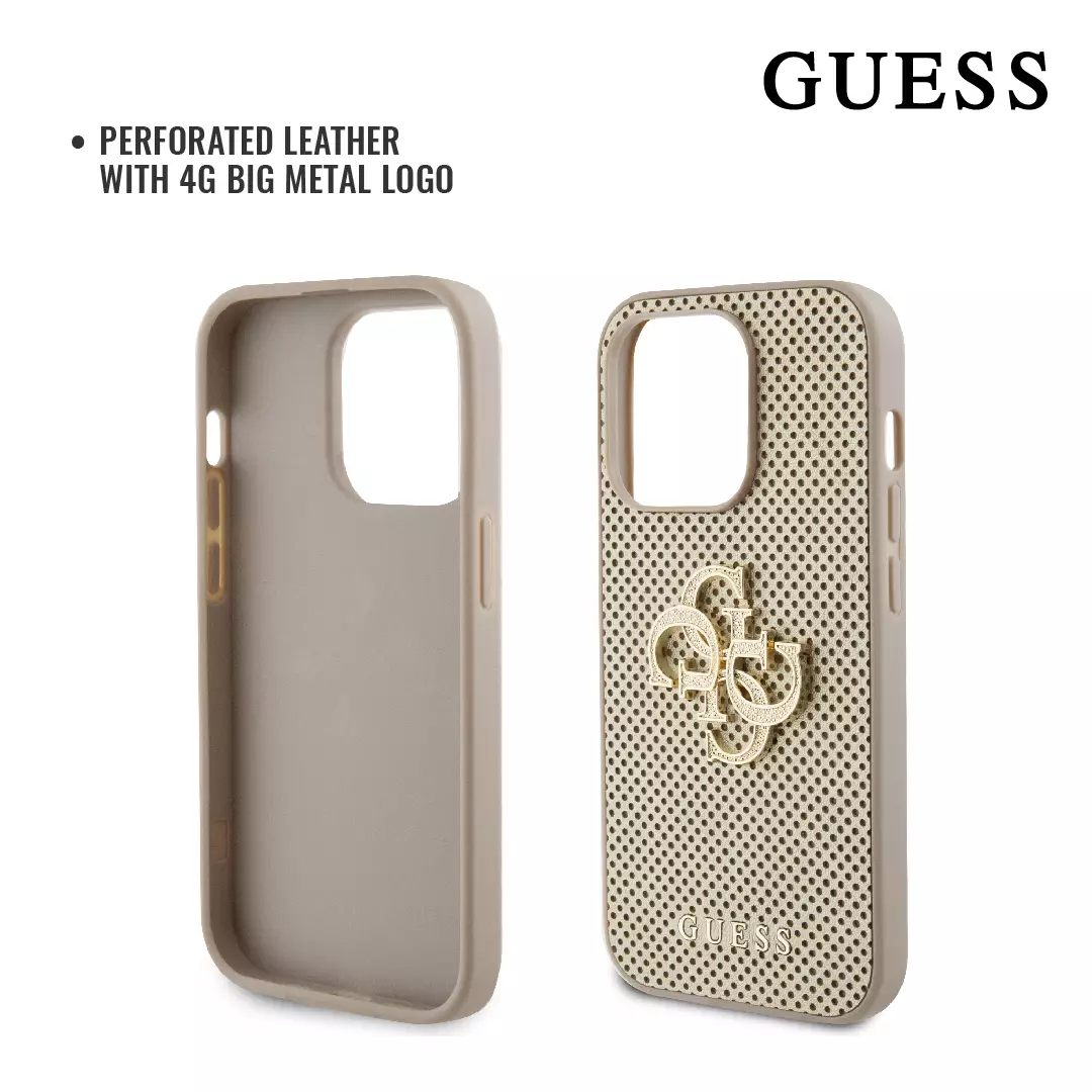 Jual Guess Case IPhone 15 Pro Max GUESS Perforate PU 4G Glitter - Black ...
