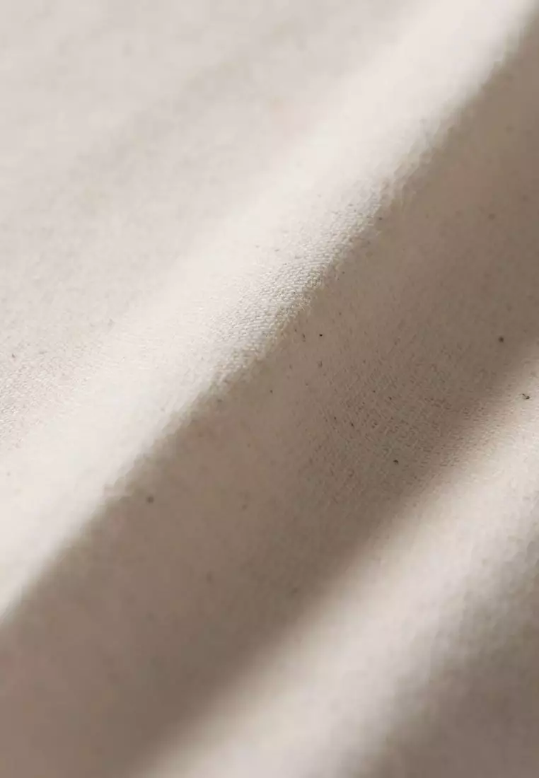 Cotton Well Morocco Shirt Ivory │Kemeja Koko Pria Kerah V Neck Broken White