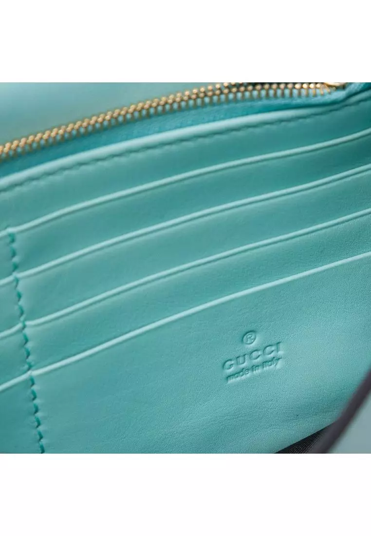 Pre-Loved Gucci Calfskin Interlocking G Dollar Wallet On Strap