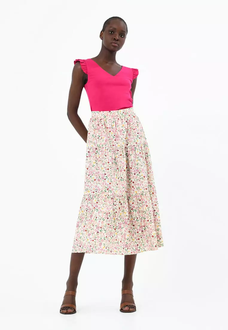 Floral outlet skirt zalora