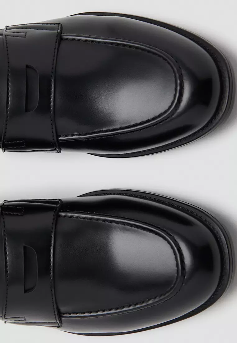 Nappa Leather-Effect Moccasins