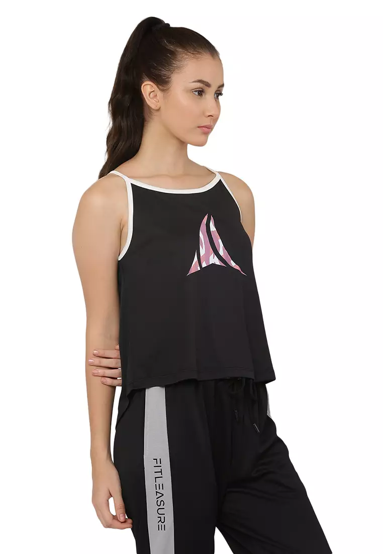 Women's Training/Running Black Sleeveless Top