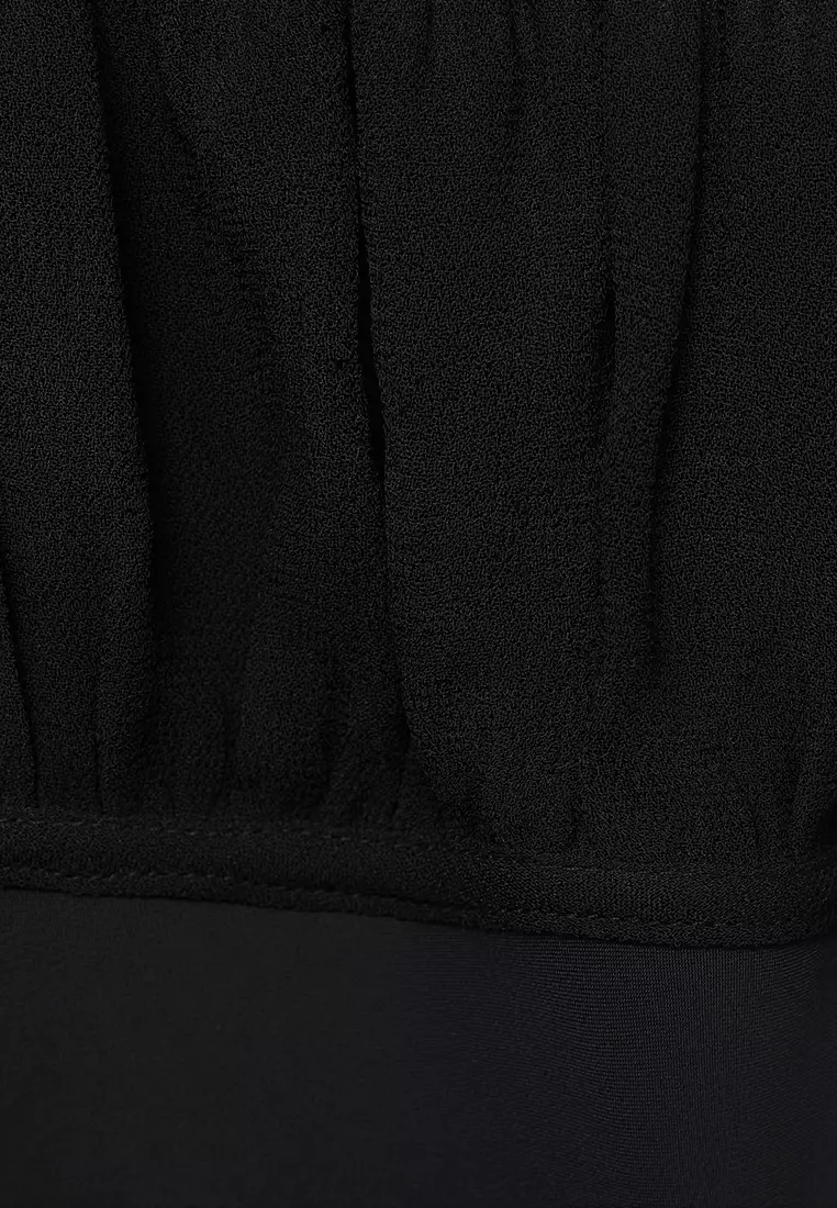 Short Dress With Ruched Neckline