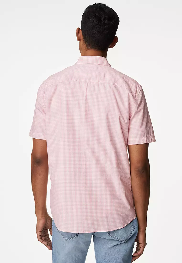 Easy Iron Pure Cotton Geometric Print Shirt