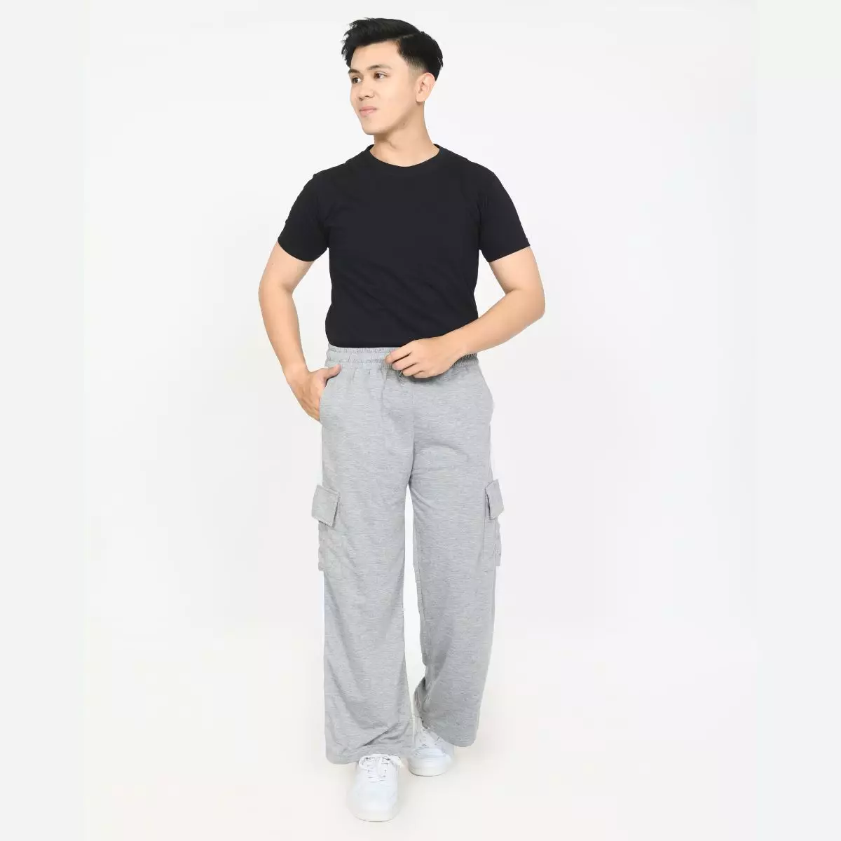 Ray Cargo Pant Men's [ABU MUDA] Celana Training Sporty Pria Size M-XXL Panjang 100 cm