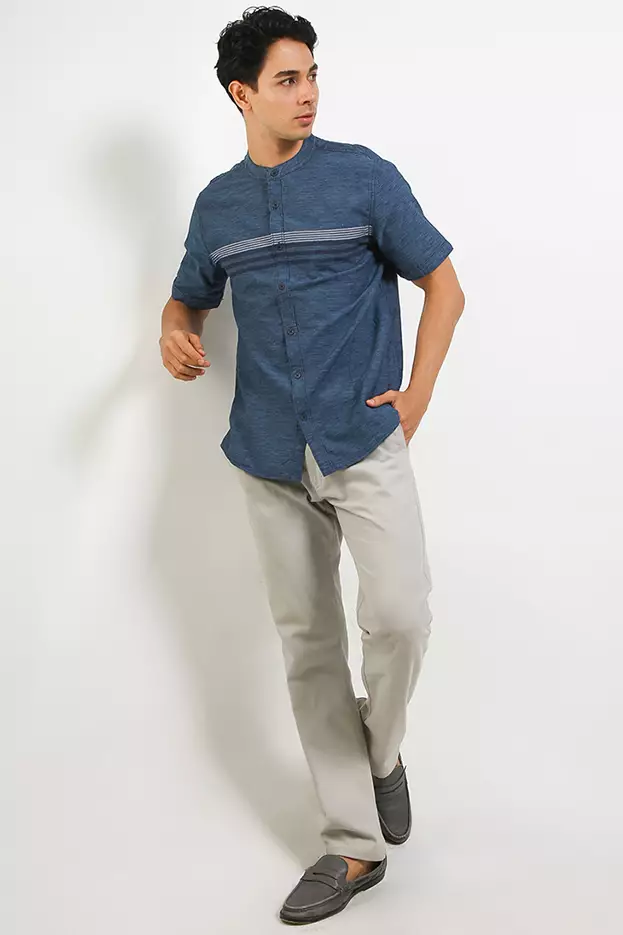 Cardinal Jeans Long Sleeve Kemeja Koko