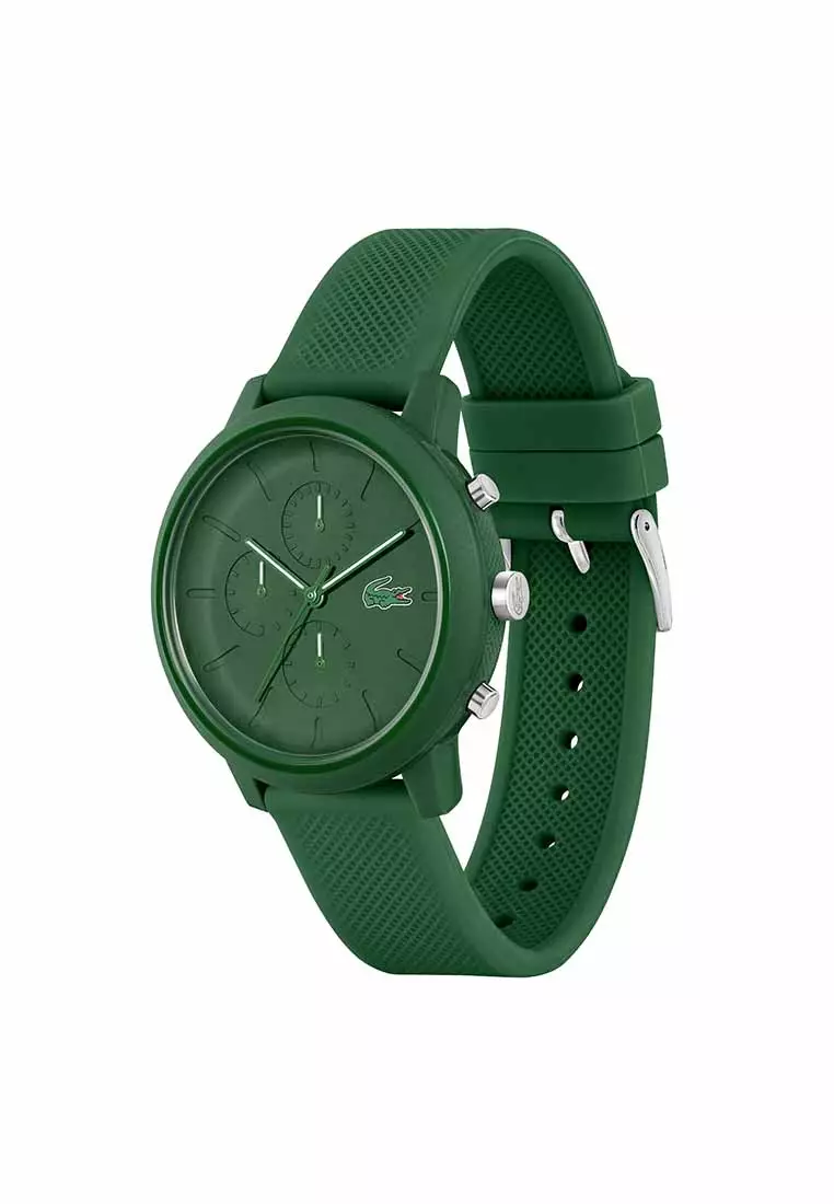 12.12 Chrono Men's Watch Green Silicone Strap - Green Dial 2011245