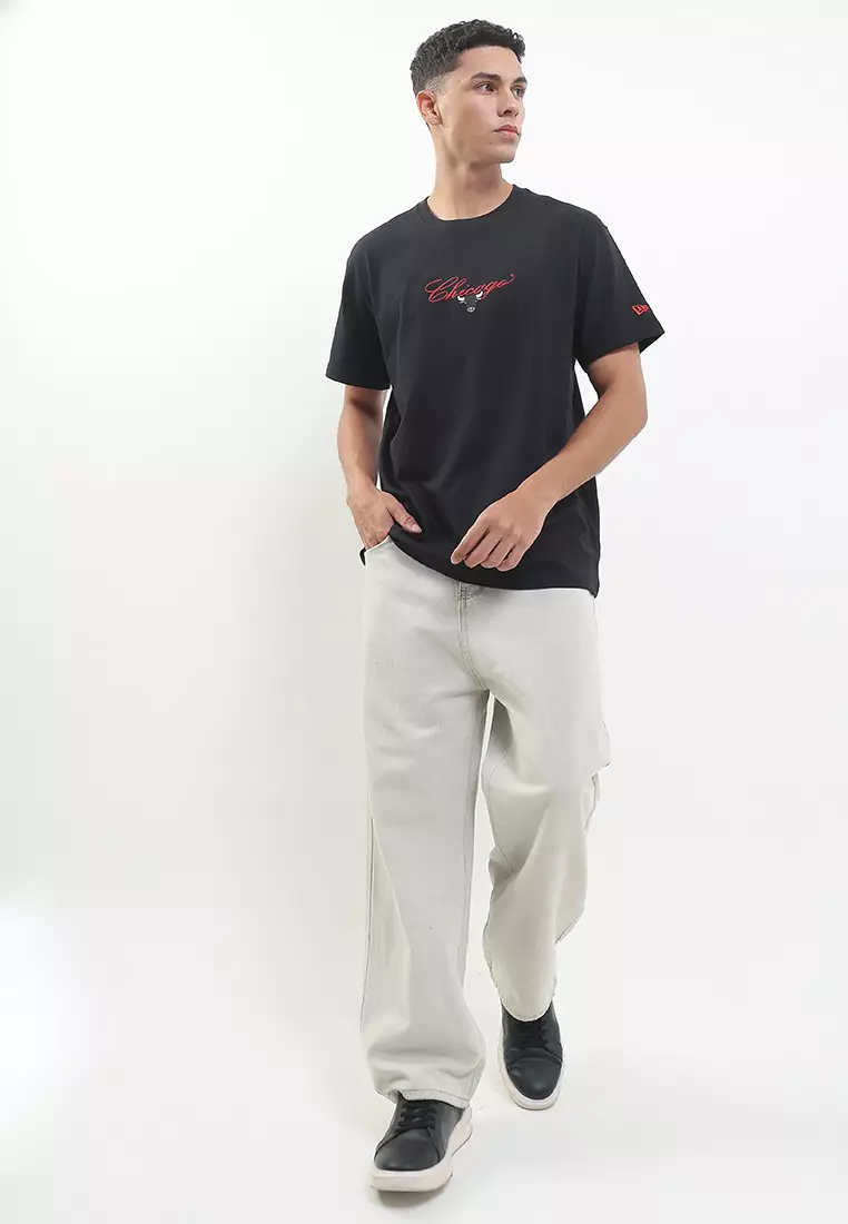 Short Sleeve Tee Chicago Bulls Cross Panels Script