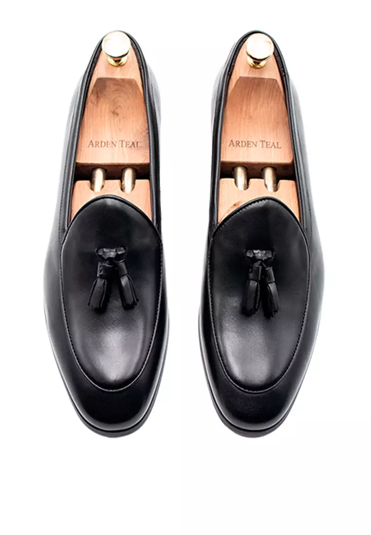 Esquel Black Belgian Tassel Loafer
