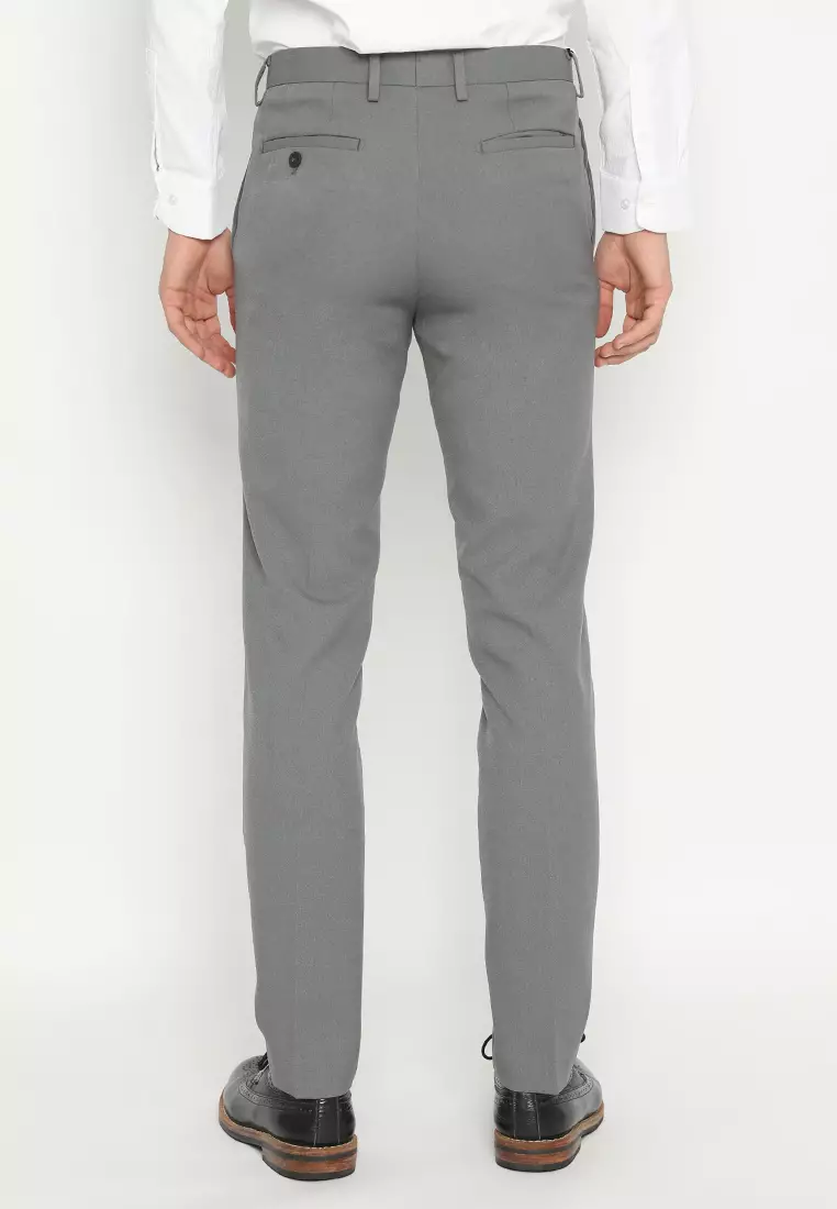 Jobb Bellwool-B Celana Panjang Pria Modern Slim Fit Light Grey 3