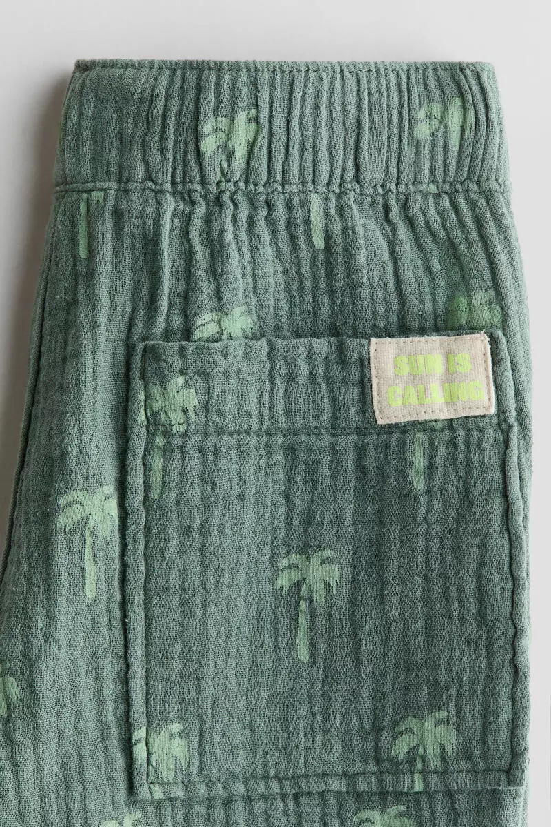 Cotton muslin shorts