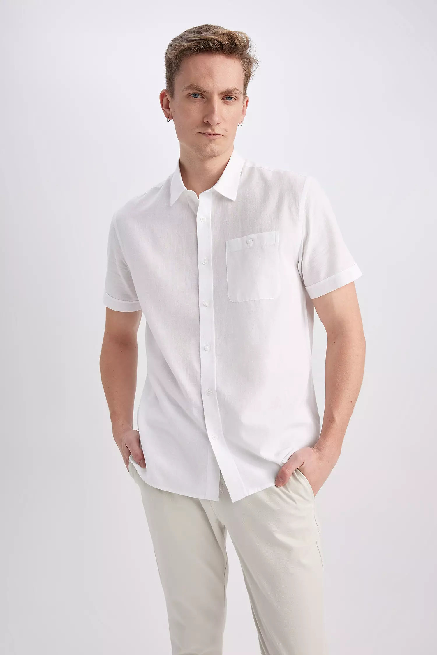 Regular Fit Short Sleeve Cotton Shirt