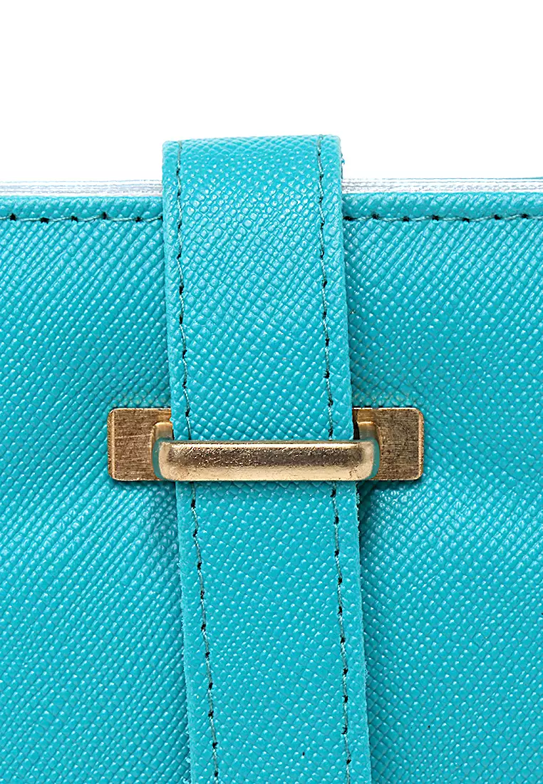 Jareth Dompet Wanita Motif Polos Simple Pengait Slot - Tosca