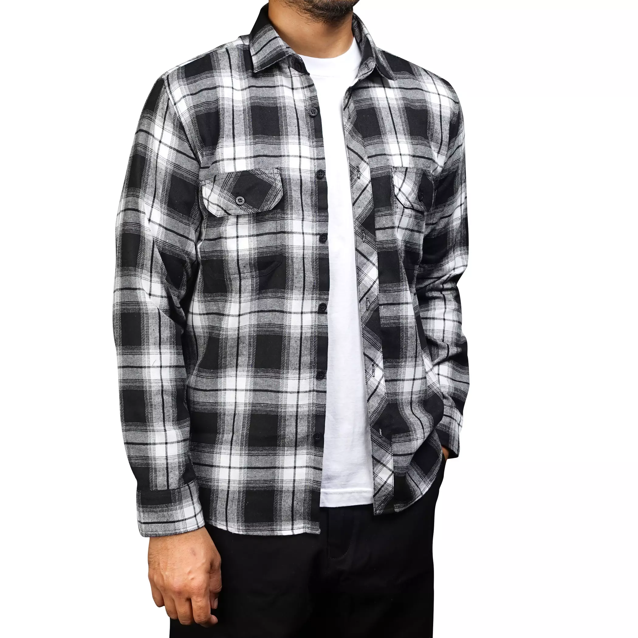 Gloaming Kemeja Flanel Veterano Panjang Evaro Pria 