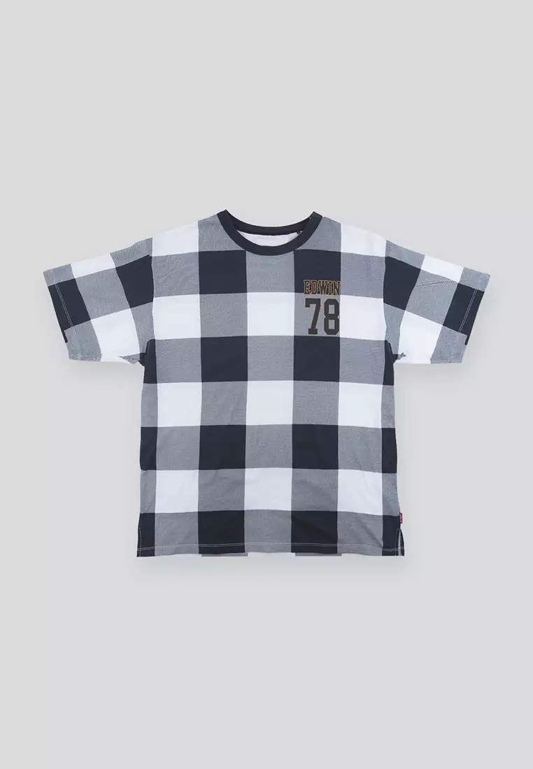 MIKE NAVY WHITE Kaos Pria Lengan Pendek SS - Top Man Graphic Tee