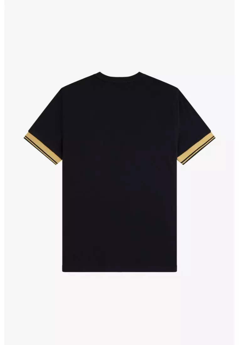 Buy Fred Perry Fred Perry M2396 Twin Tipped Cuff T-Shirt (Black