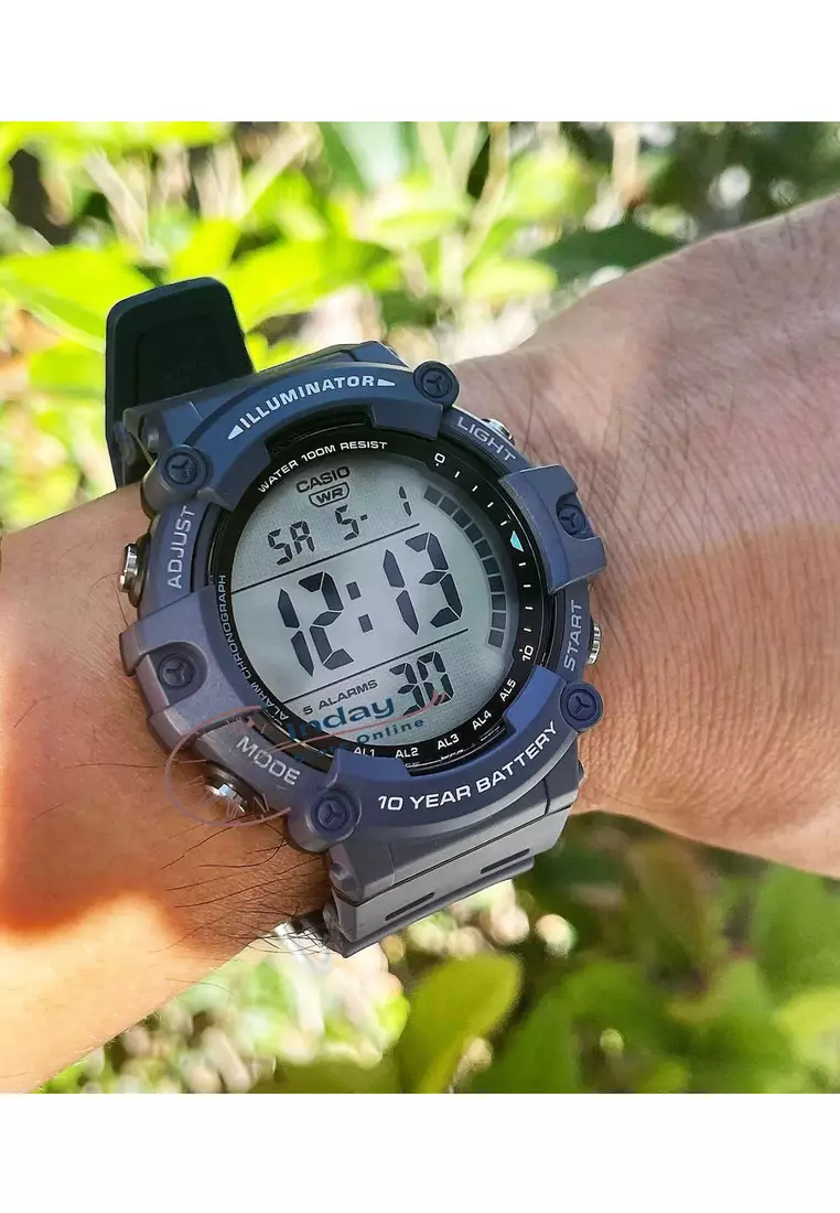 AE-1500WH-2AV Sport Men's Digital Watch with Blue Resin Band