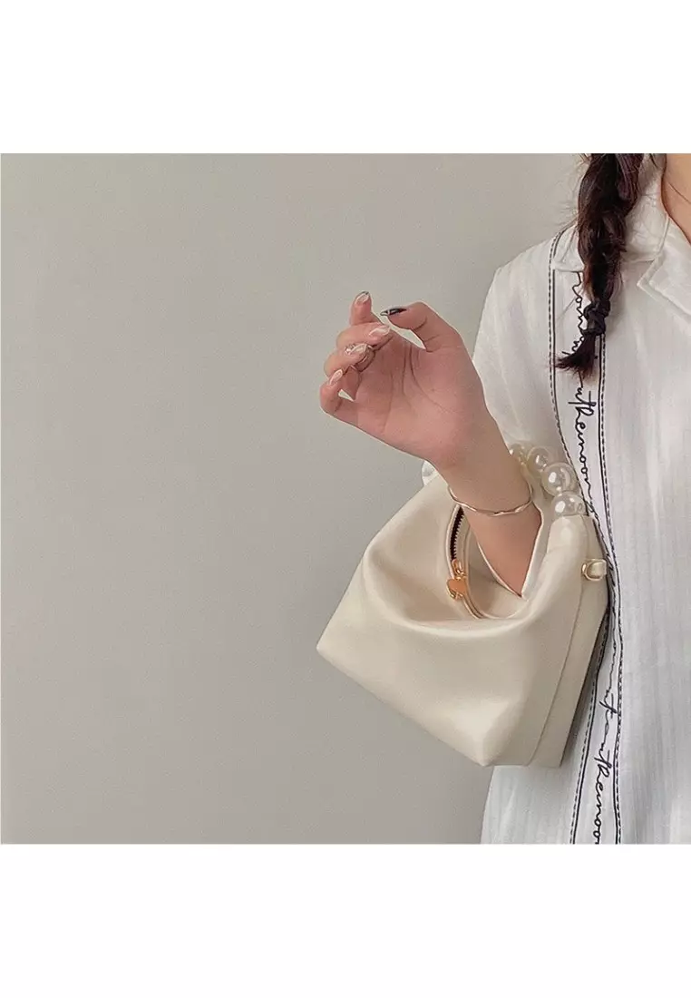 Pearly Tiny White Mini Sling Crossbody Bag