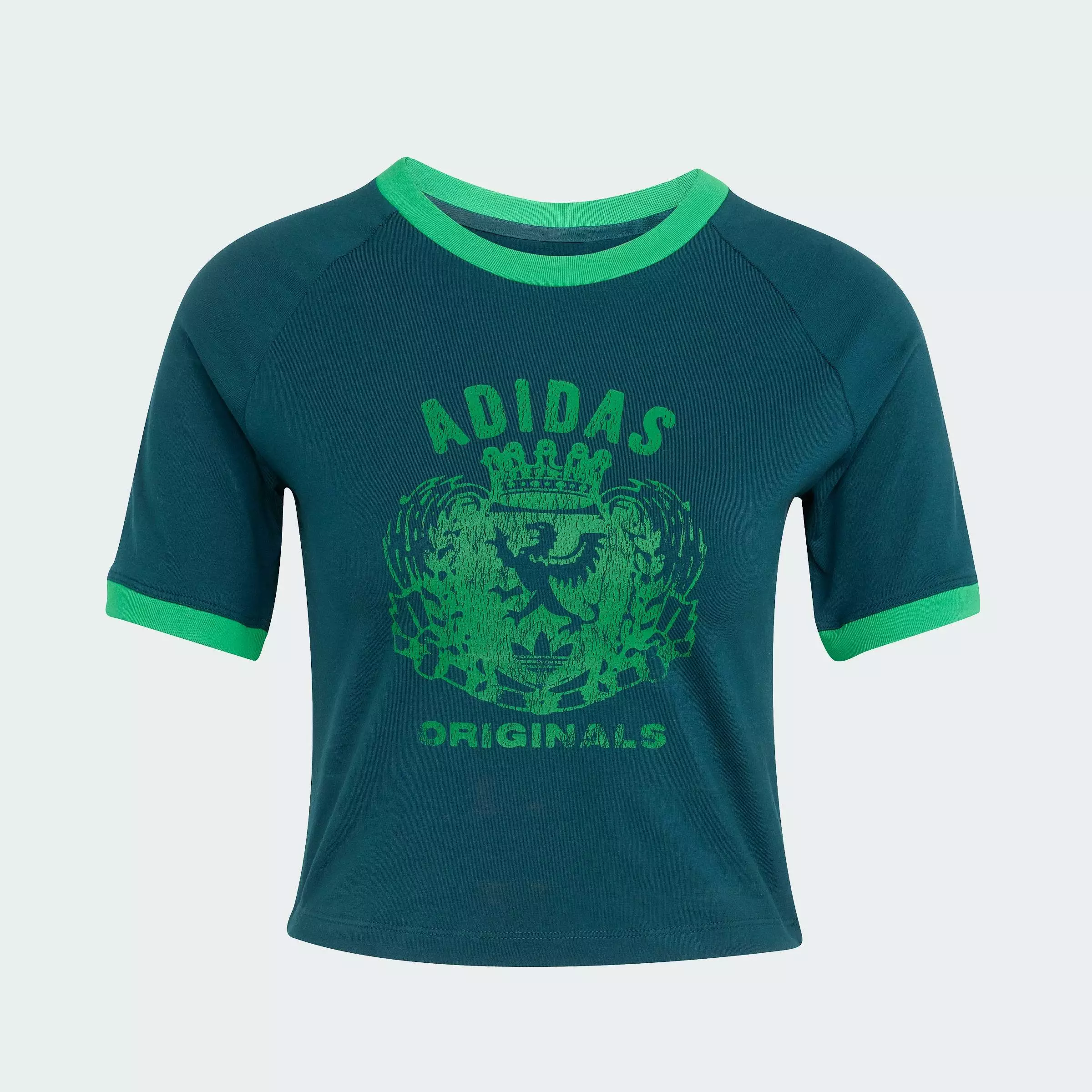 Lifestyle Graphic Crest Baby Tee Women Green JY2834